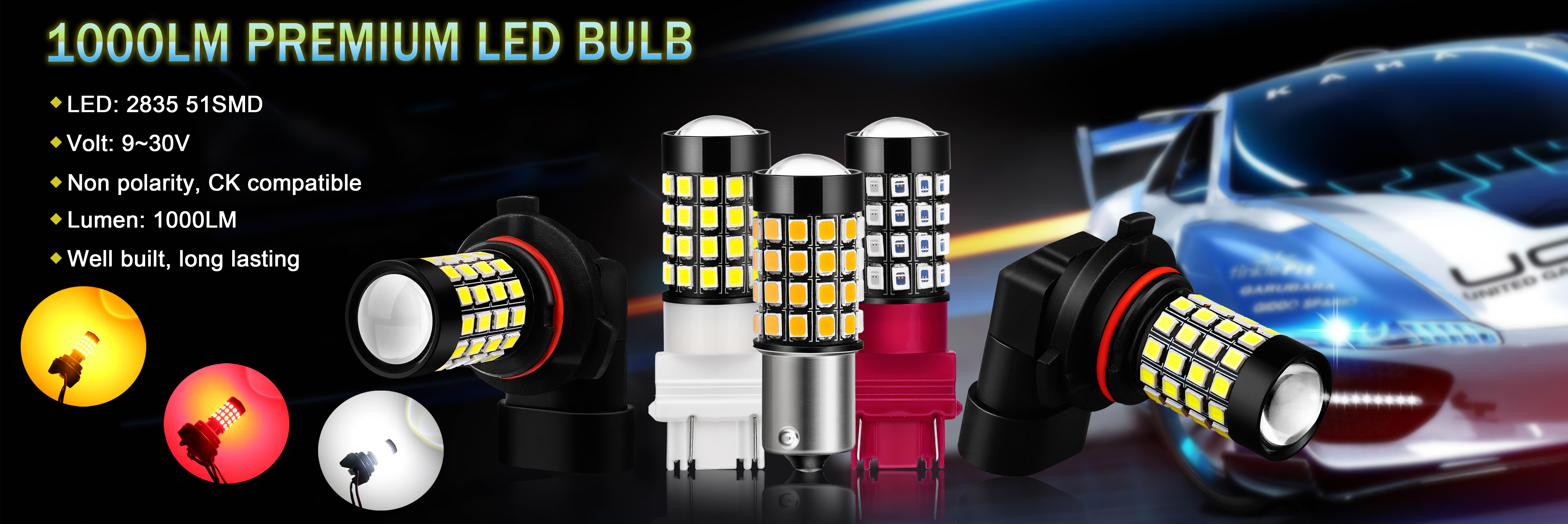 7440 7443 LED Bulbs Super Bright Signal/Reverse/Brake Stop Tail Light