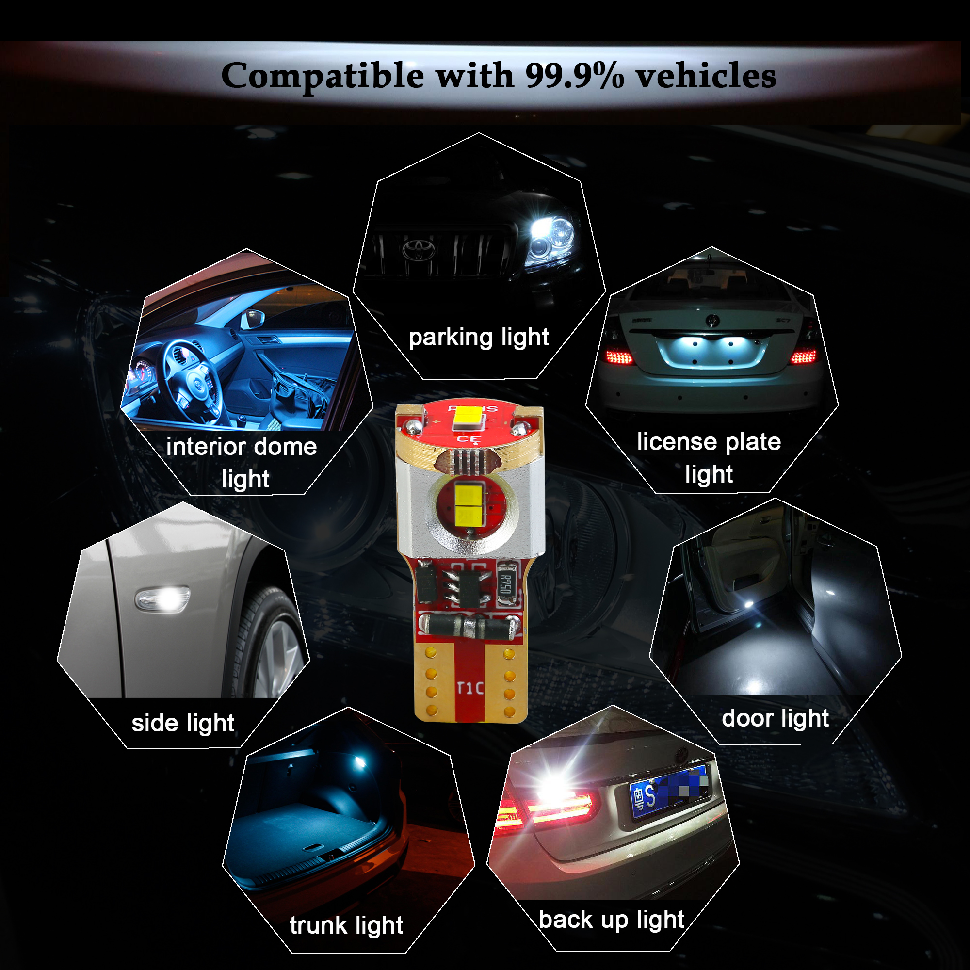 G-View 400lm lecture ampoules automobiles Accessoires voiture lampe  stroboscopique ampoule led t10 - Chine Liseuses de plafonnier, ampoule à  194 LED